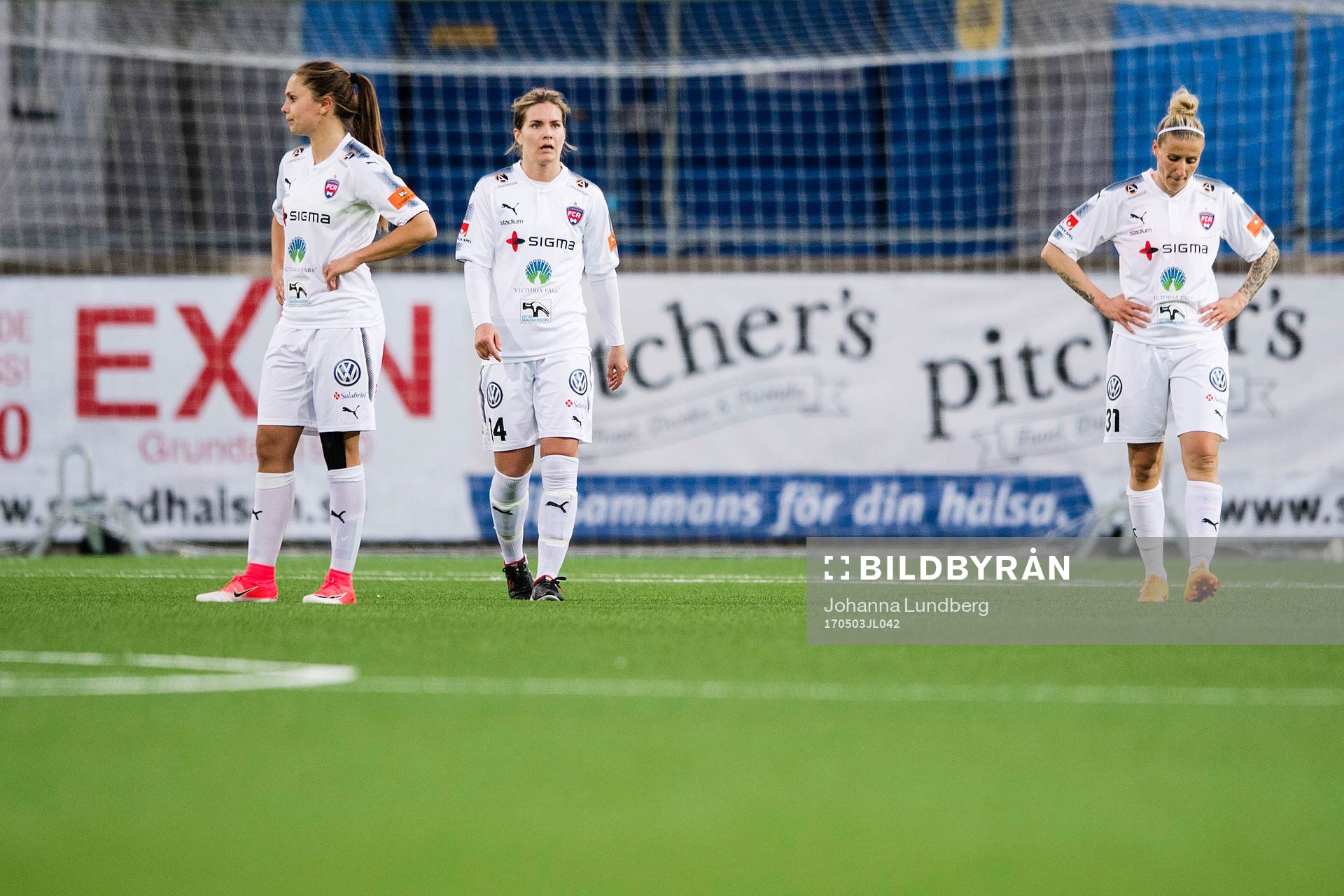 Rosengårds Lieke Martens, Hanna Folkesson och Anja Mittag