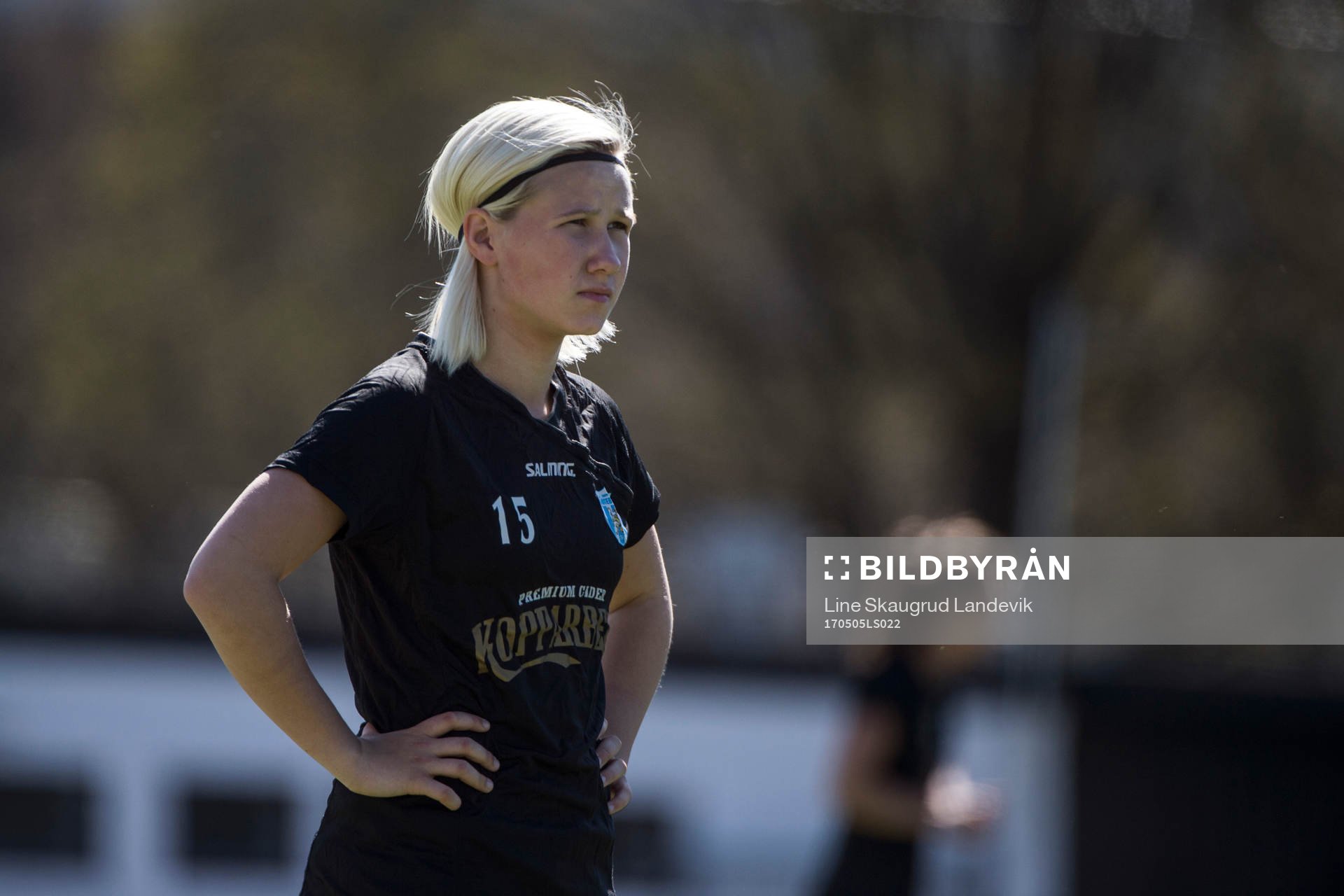 Göteborgs Marika Bergman Lundin under en träning med Kopparbergs/Göteborg FC den 5 maj 2017 i Göteborg.