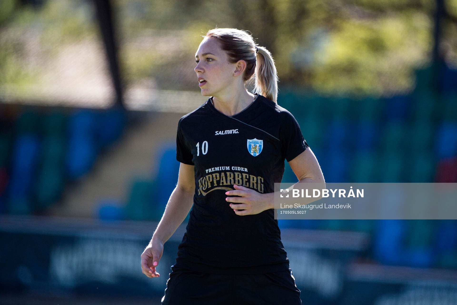Göteborgs Elin Rubensson under en träning med Kopparbergs/Göteborg FC den 5 maj 2017 i Göteborg.