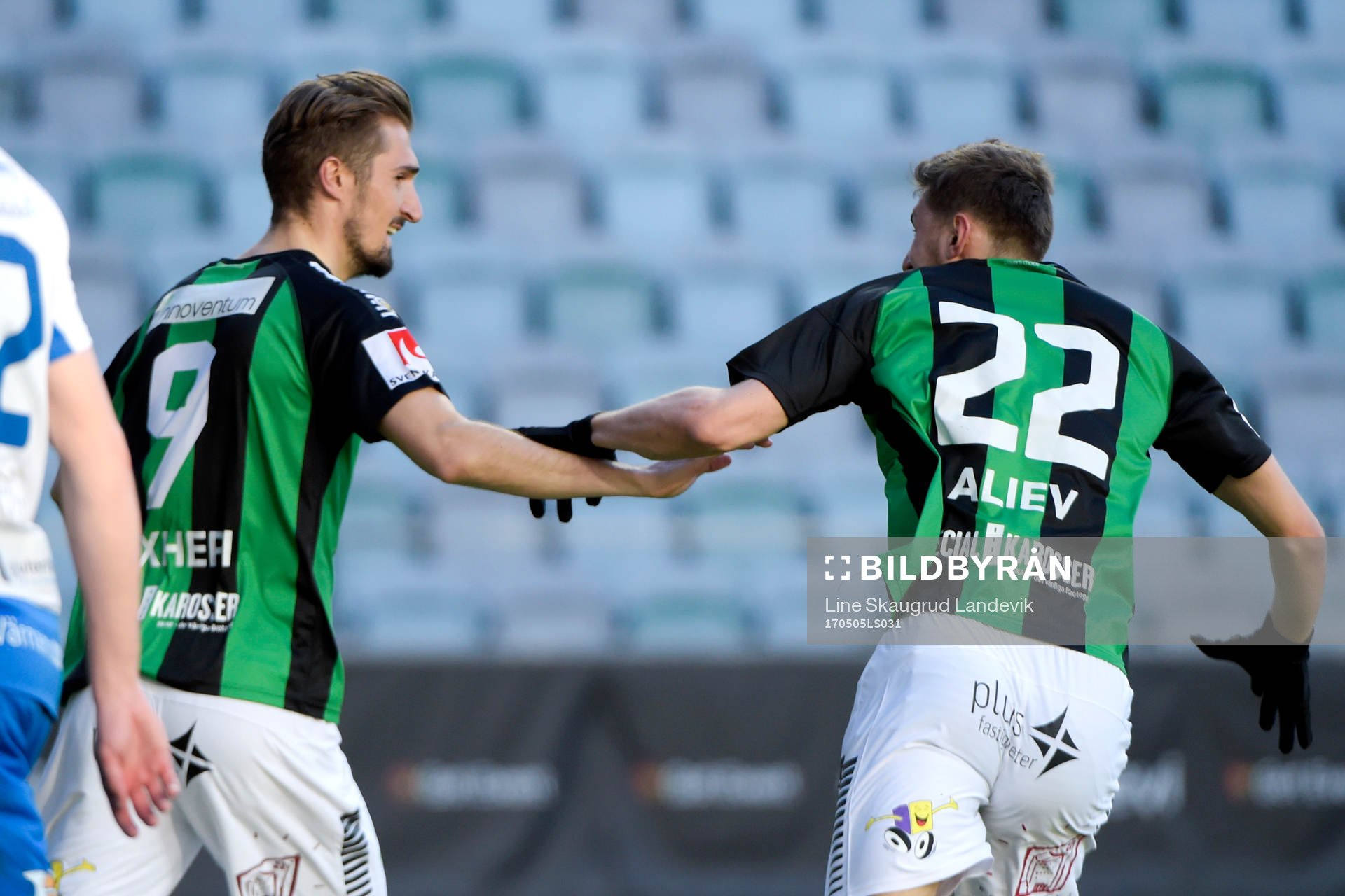 GAIS Dardan Rexhepi och Alibek Aliev jublar