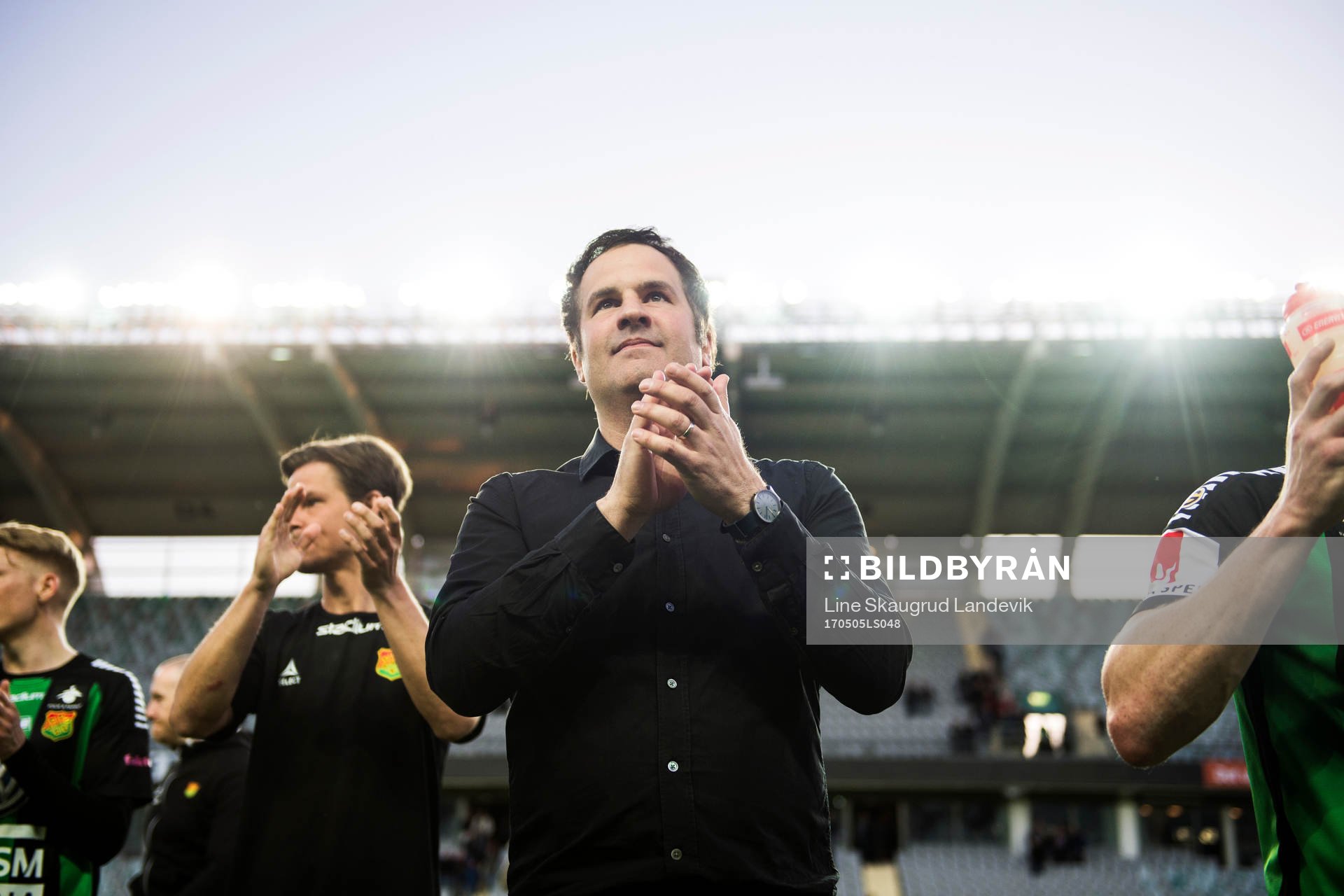GAIS tränare Benjamin Westman jublar