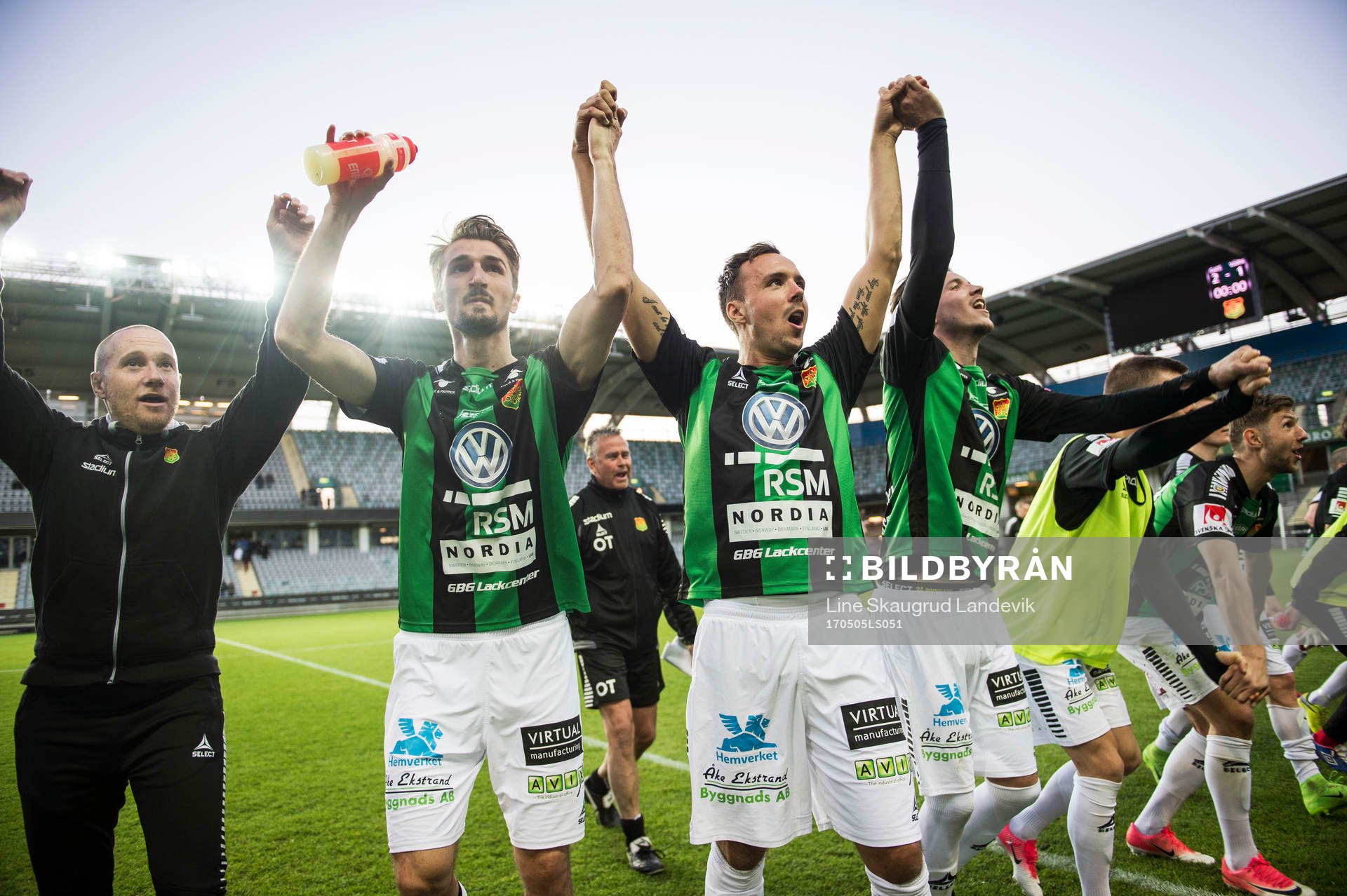 GAIS Dardan Rexhepi och Sebastian Möller jublar