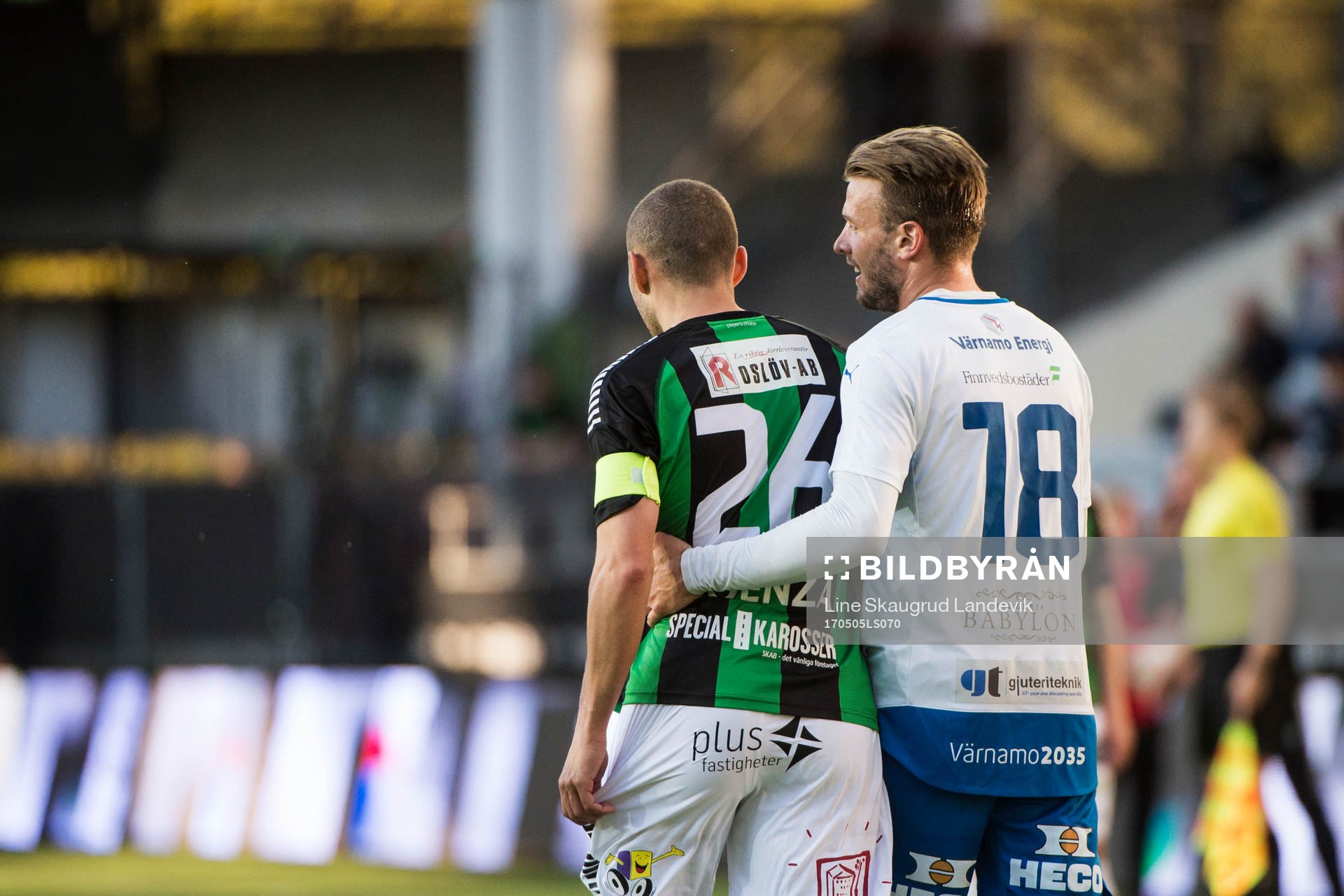 GAIS Malkolm Moenza och Värnamos Simon Nilsson