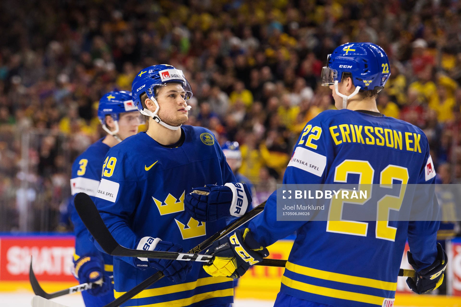 Sveriges William Nylander och Joel Eriksson Ek