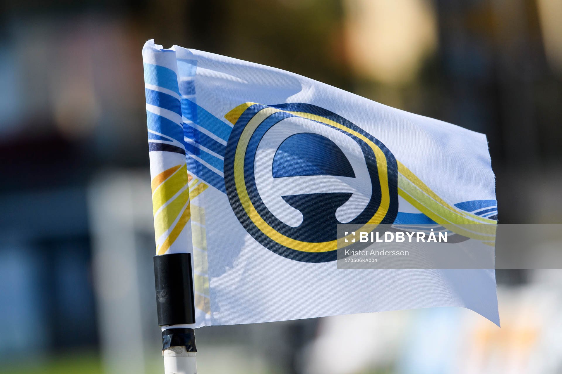 Allsvensk flagga före fotbollsmatchen i Allsvenskan mellan