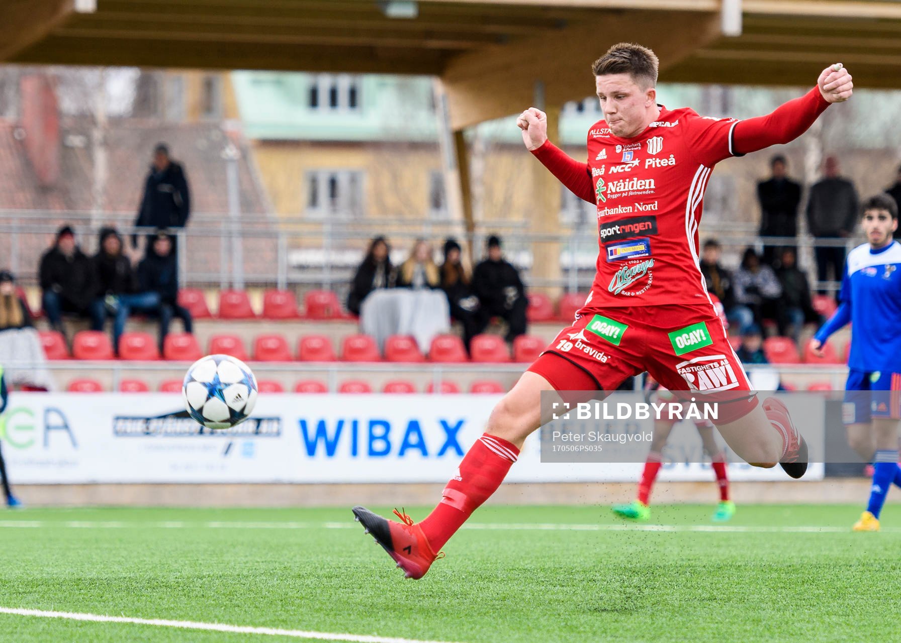 Piteås Joel Edström missar en målchans