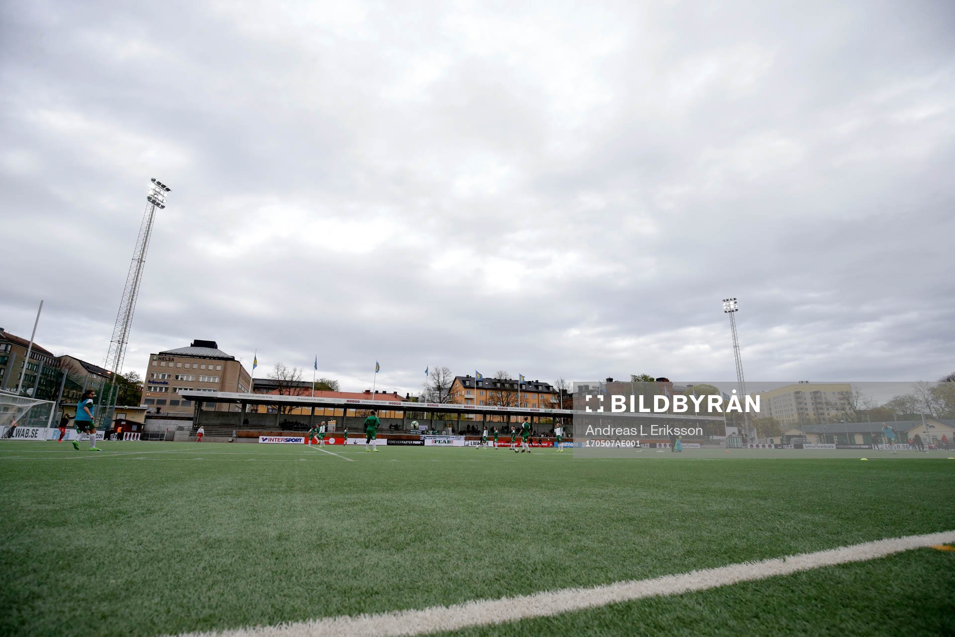 Spelarna värmer upp