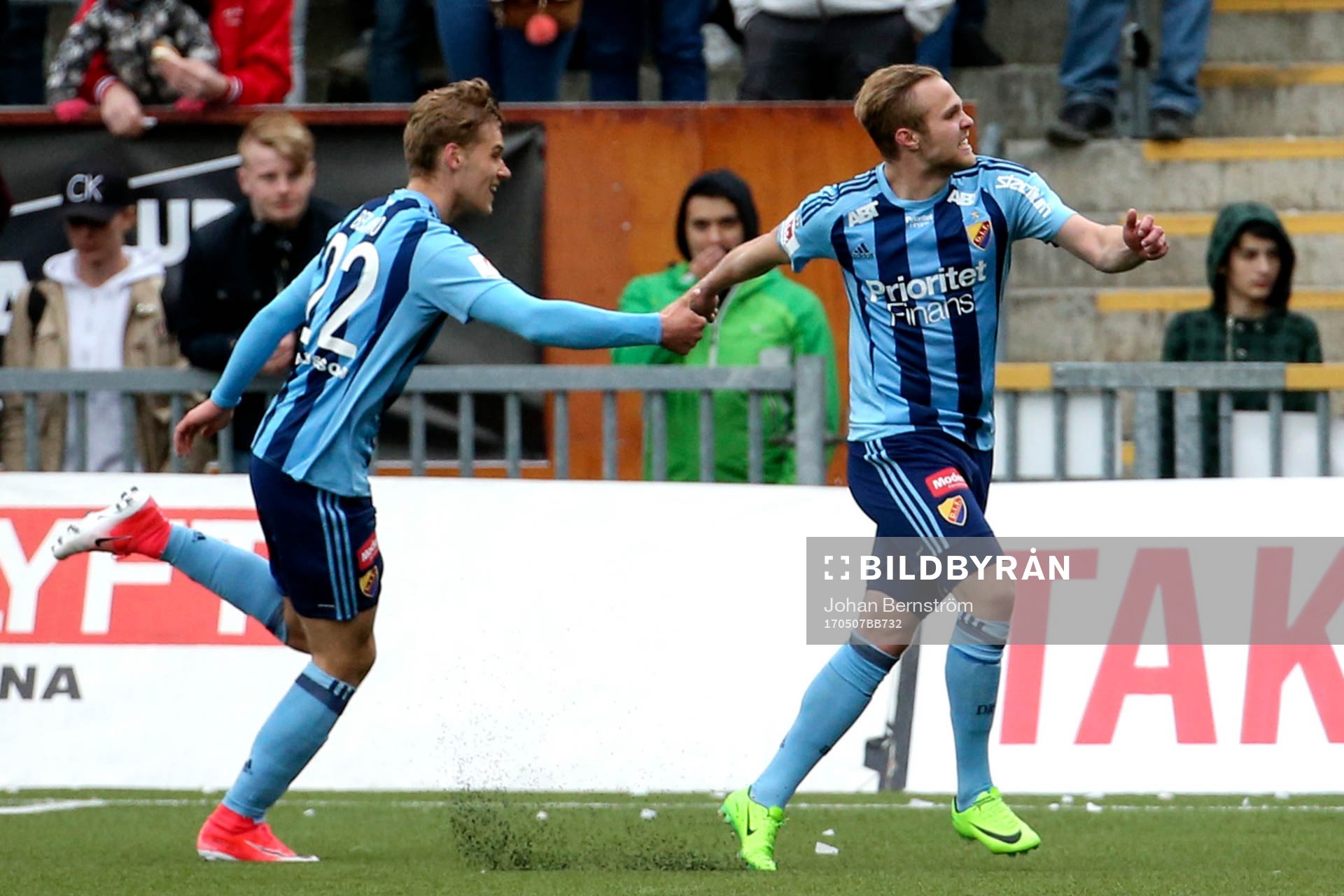 Djurgårdens Gustav Engvall jublar