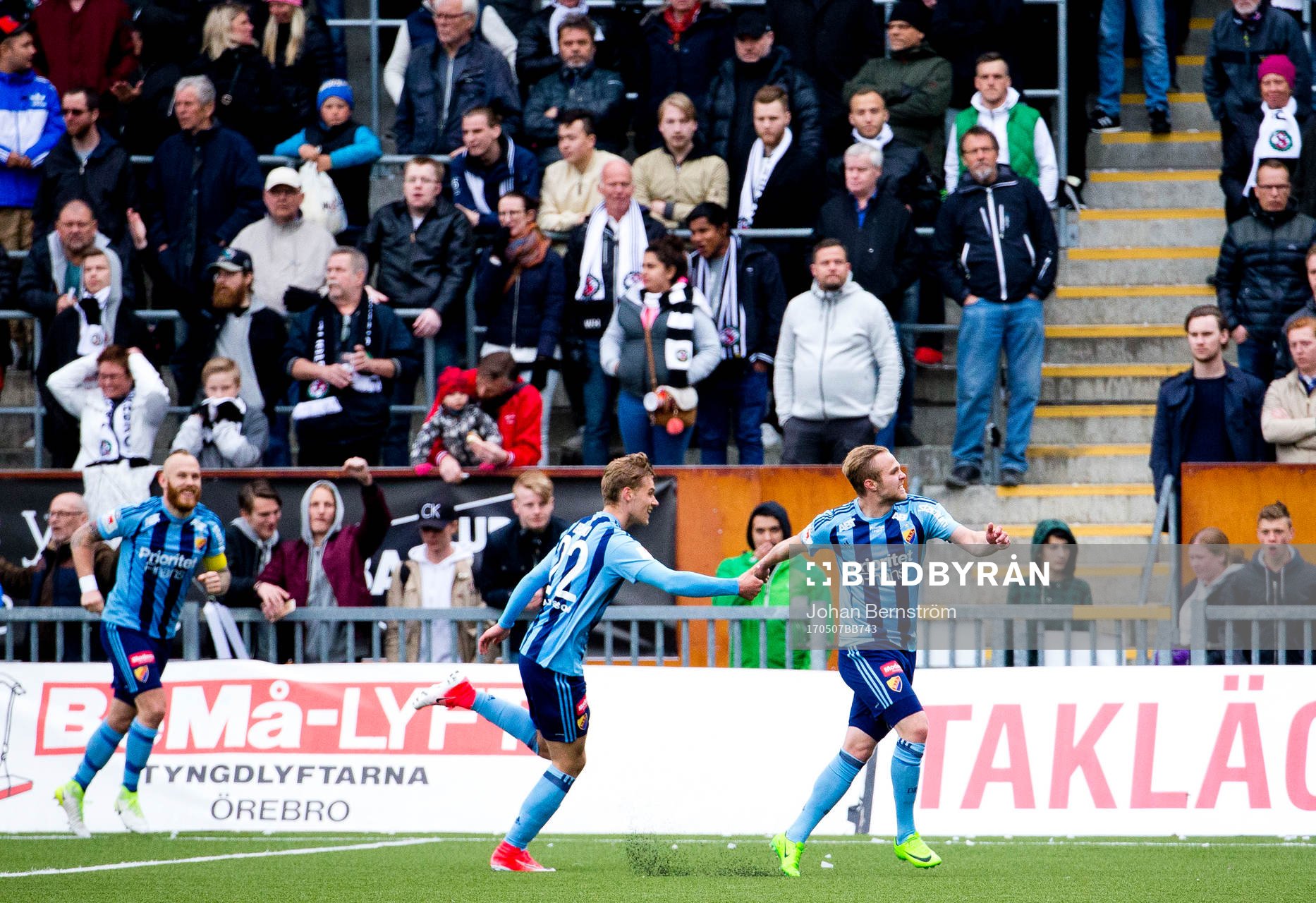 Djurgårdens Gustav Engvall gör 0-2 och jublar