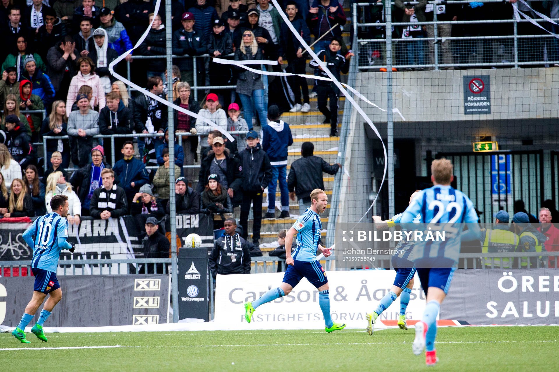 Djurgårdens Gustav Engvall gör 0-1 och jublar