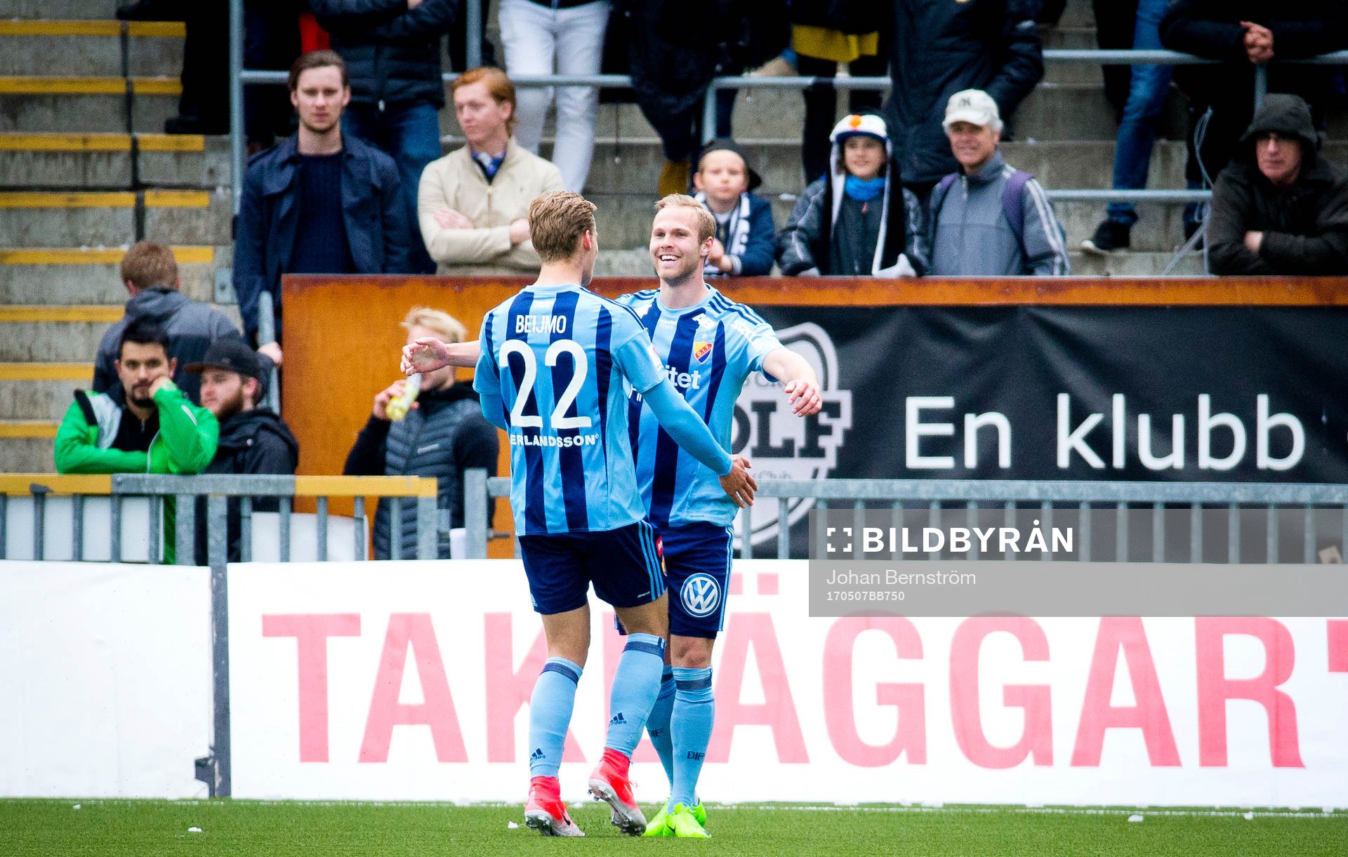 Djurgårdens Gustav Engvall gör 0-1 och jublar