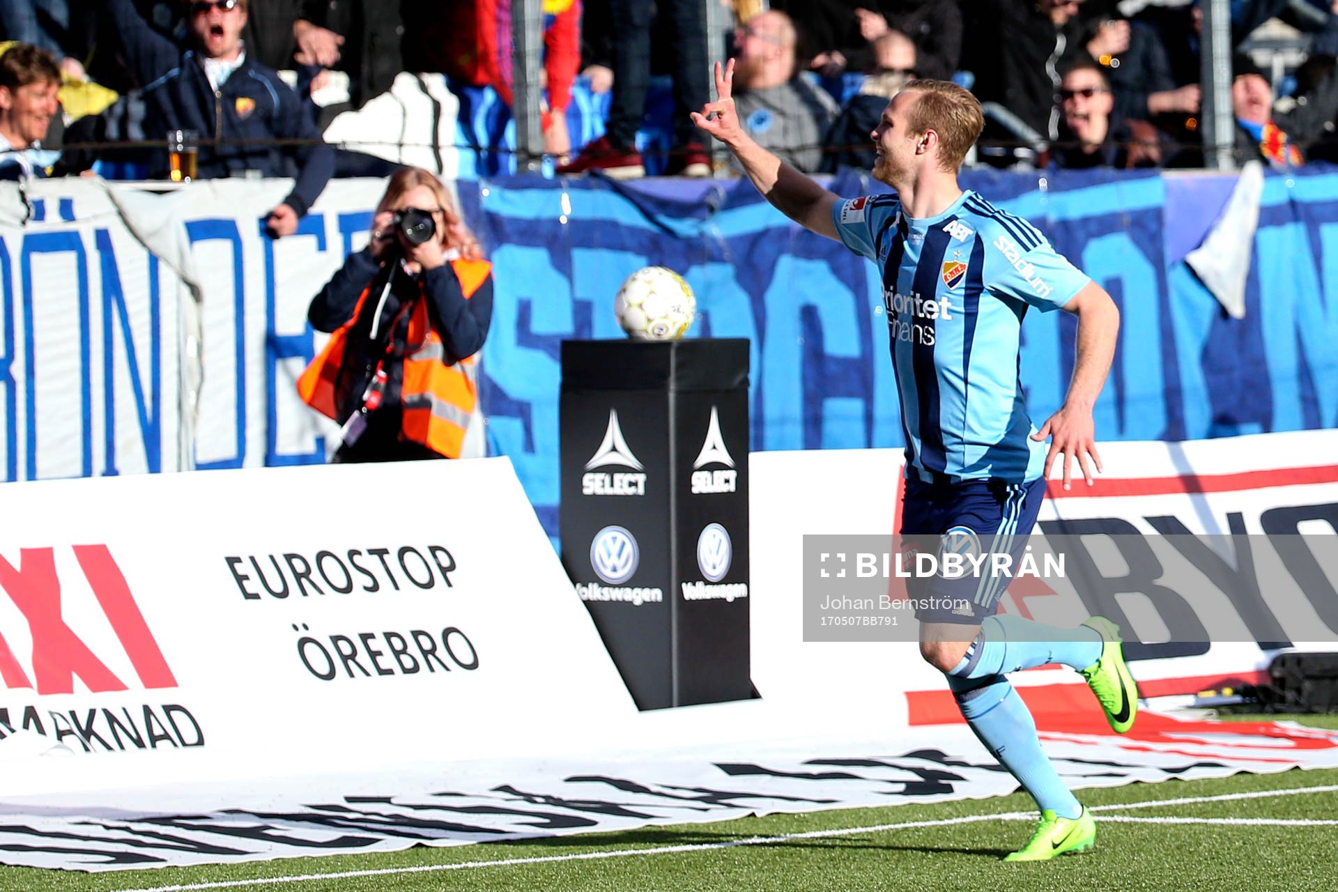 Djurgårdens Gustav Engvall jublar