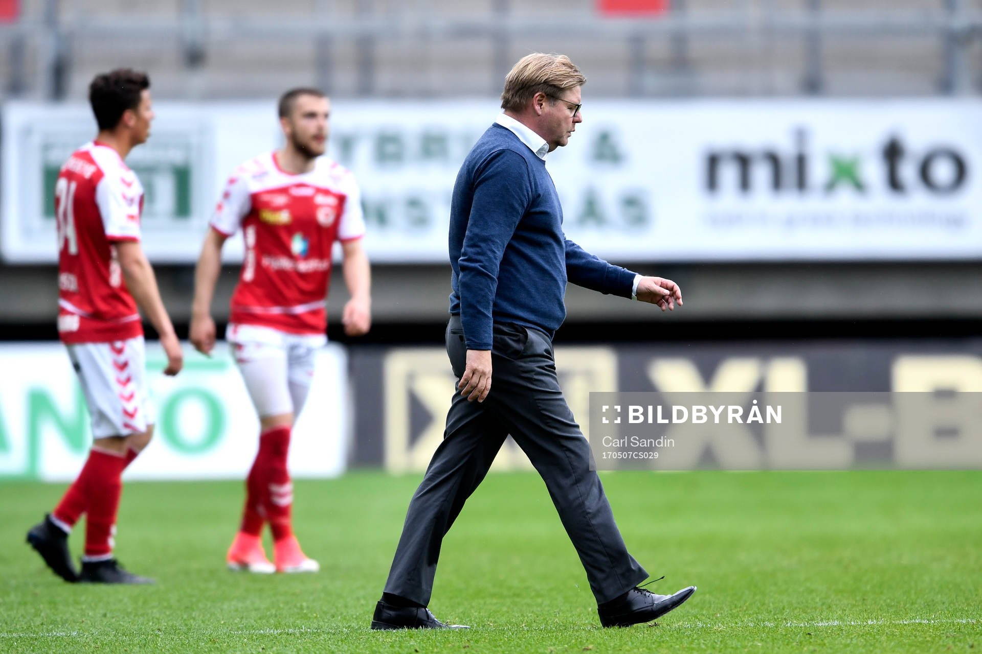 Kalmars tränare Peter Swärdh deppar
