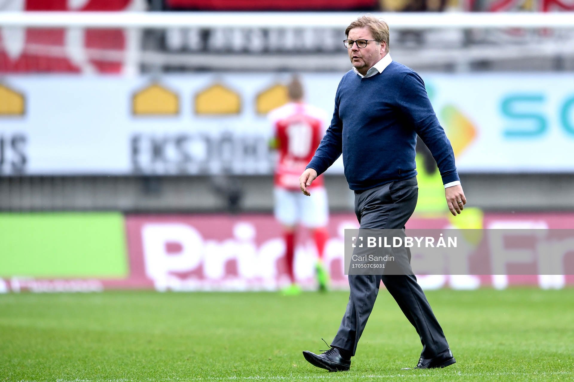Kalmars tränare Peter Swärdh deppar