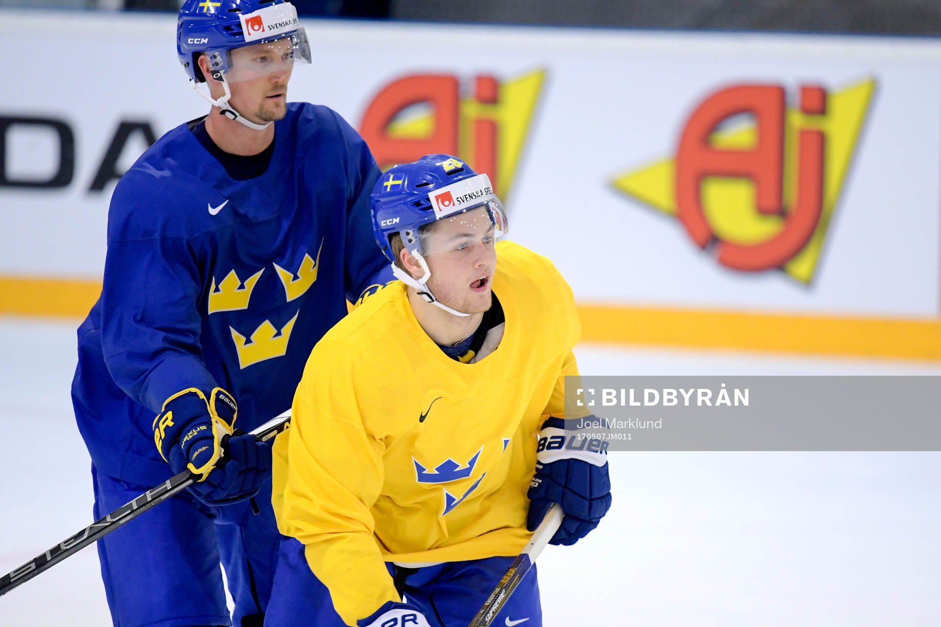 Anton Strålman och William Nylander på Sveriges