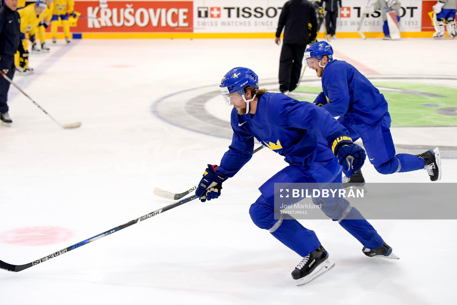 Victor Hedman och Gabriel Landeskog på Sveriges