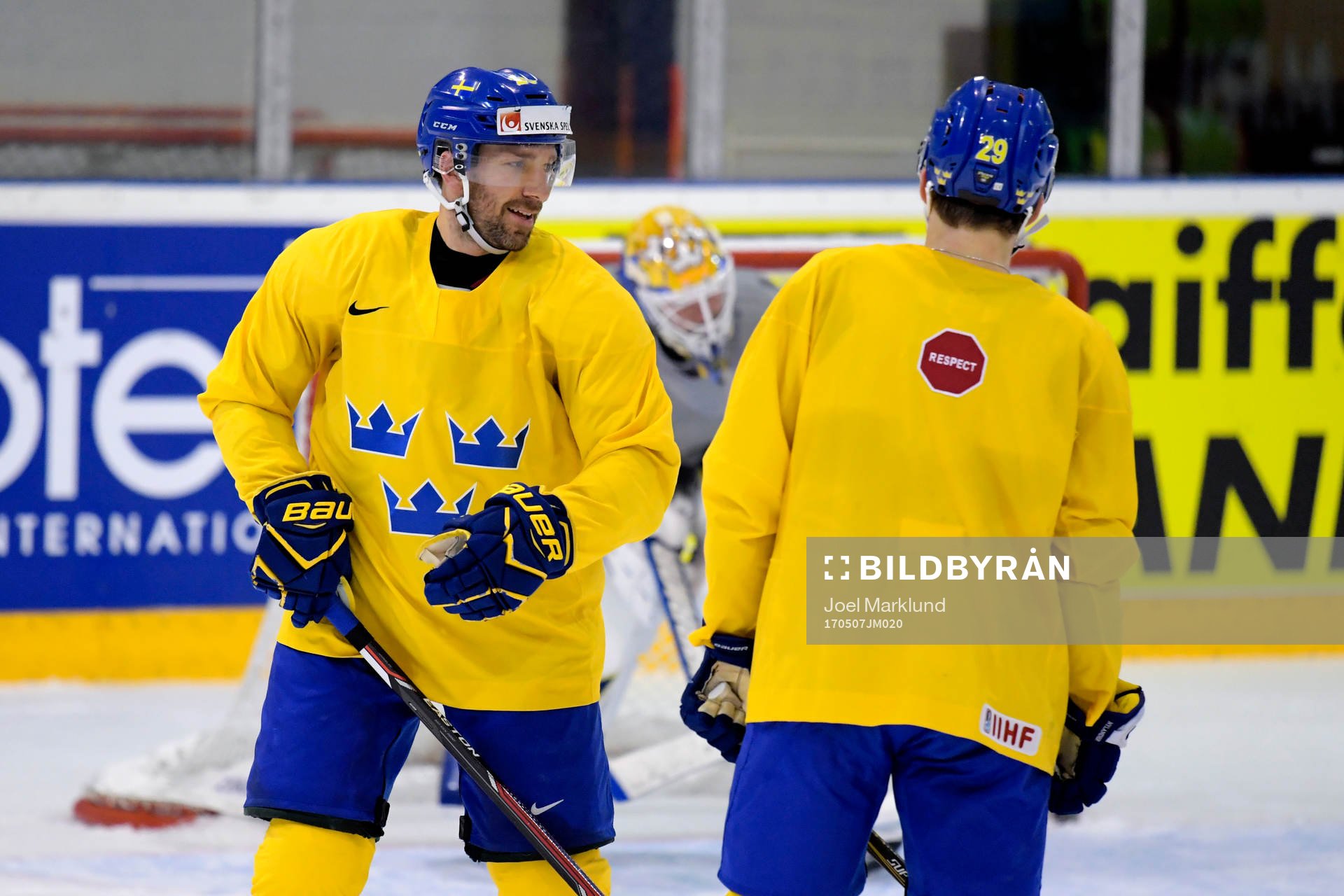 Joel Lundqvist och William Nylander på Sveriges