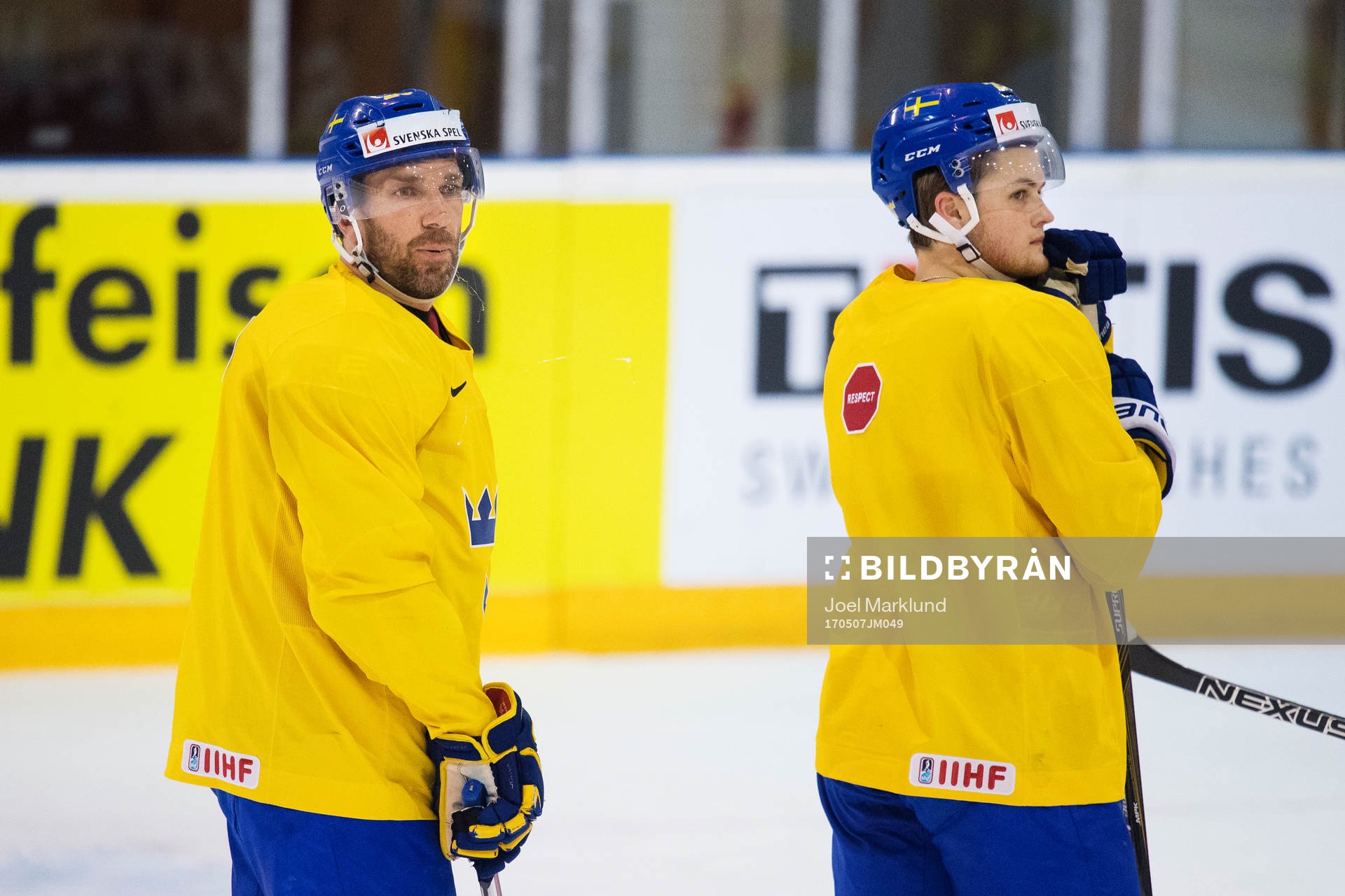 Joel Lundqvist och William Nylander på Sveriges