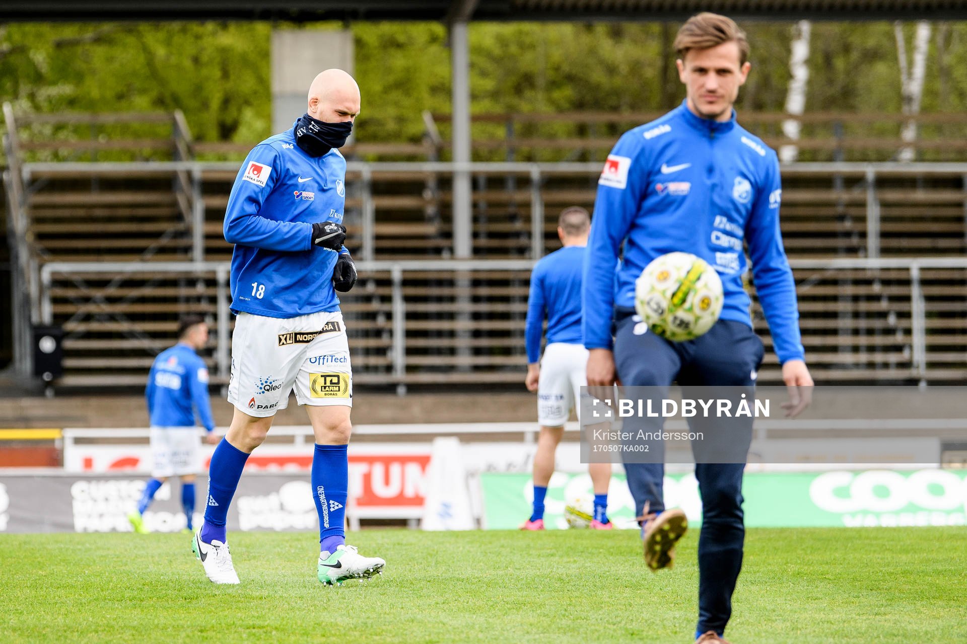 Norrbys Viktor Nilsson före fotbollsmatchen i Superettan