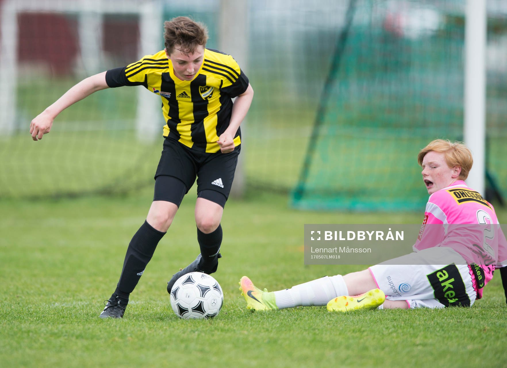 IFK Hässleholms William Andersson i matchen pojkar födda