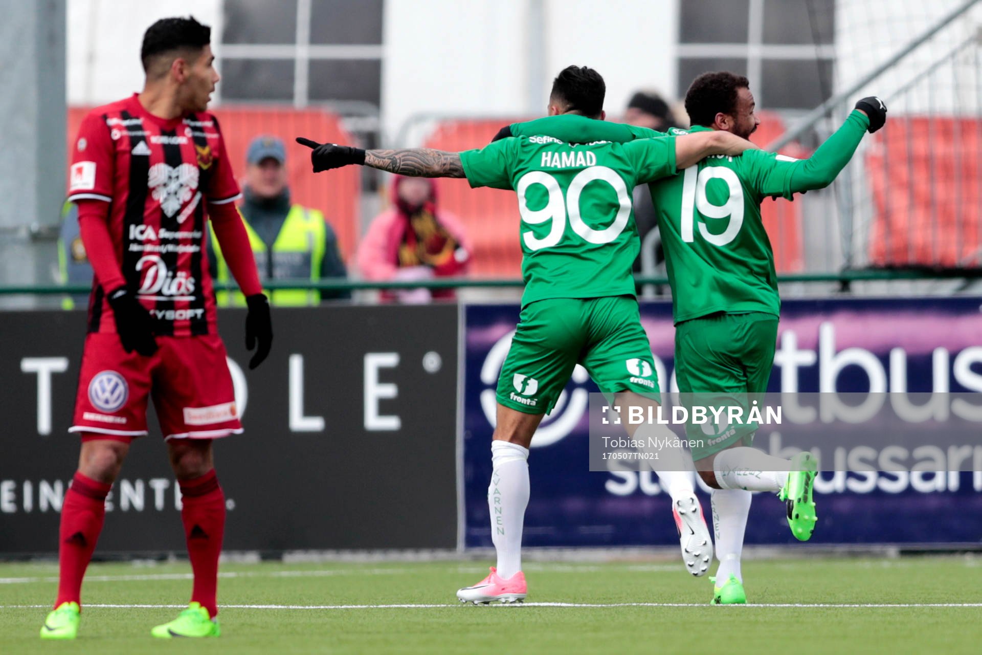 Hammarbys Jiloan Hamad och Serge-Junior Martinsson Ngouali