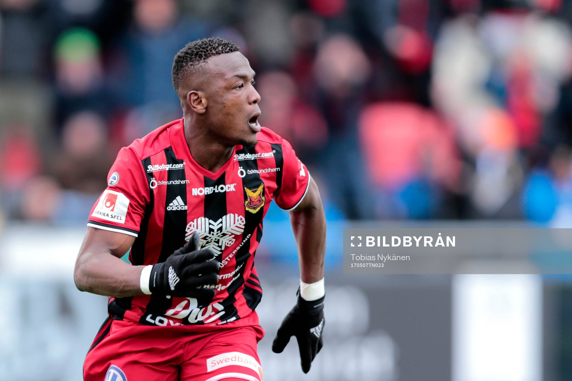 Östersunds Salisu Abdullahi Gero jublar