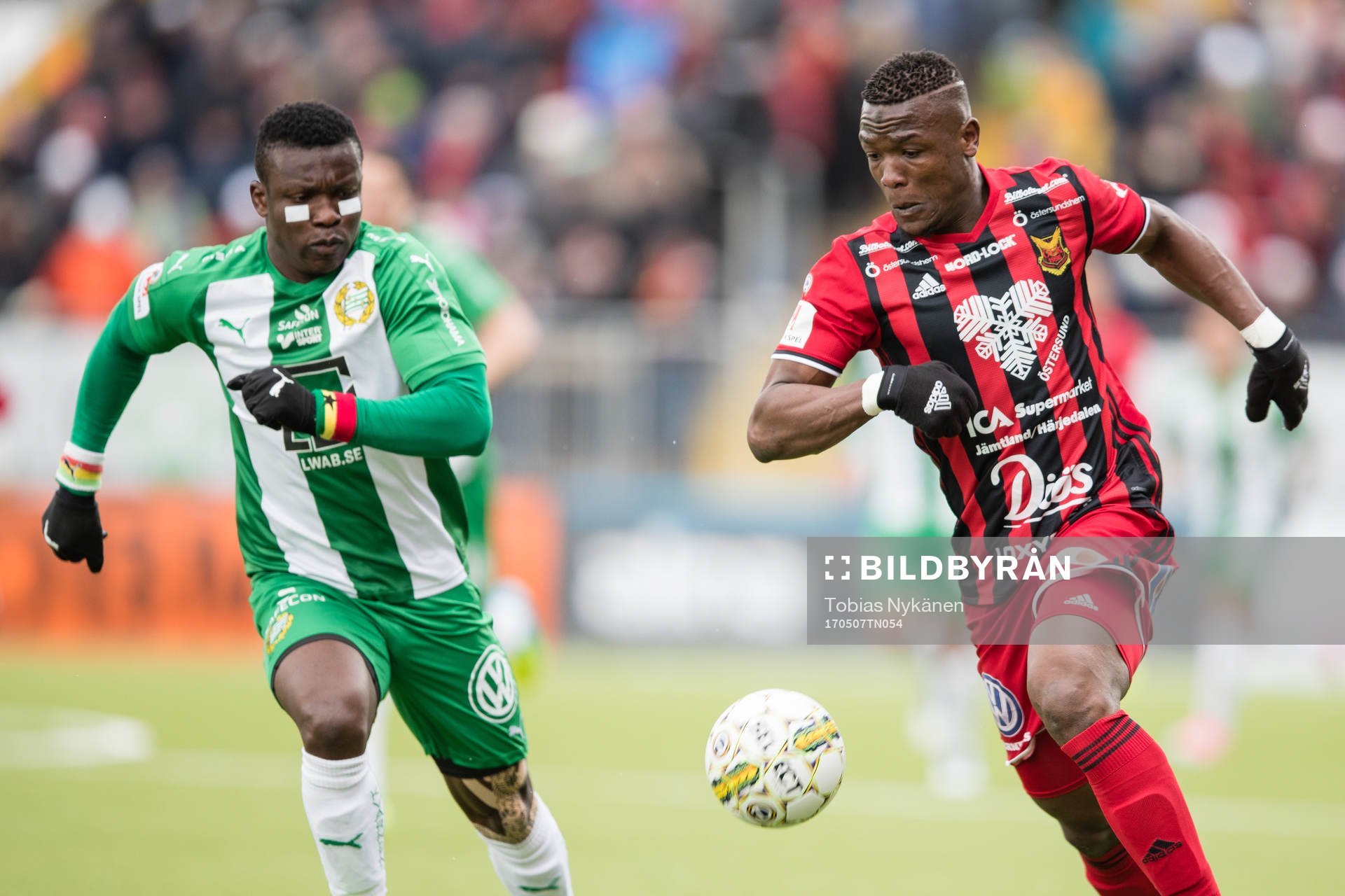 Hammarbys Joseph Aidoo mot Östersunds Alhaji Gero