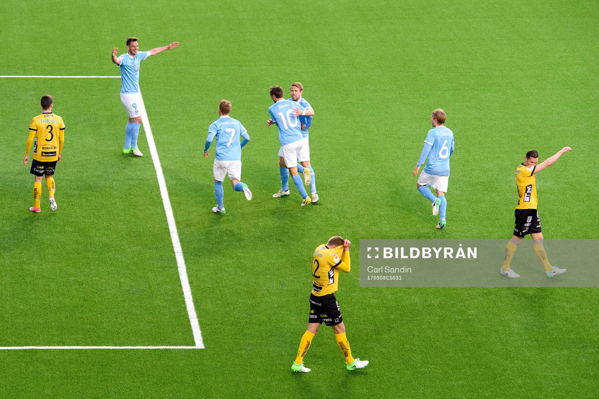 Malmö FFs Markus Rosenberg, Anders Christiansen, Magnus
