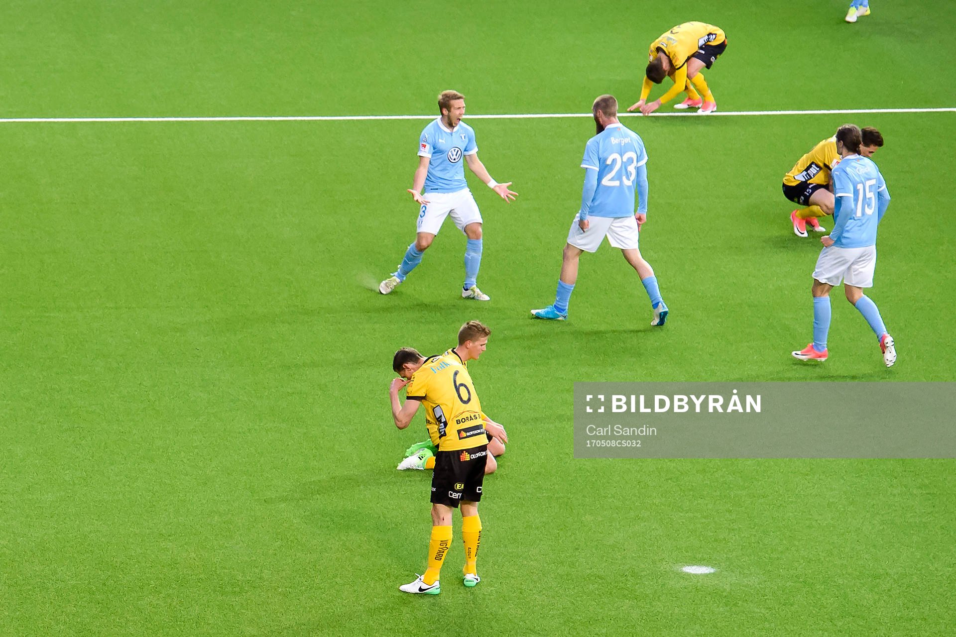 Malmö FFs Anton Tinnerholm, Jo Inge Berget och Pawel