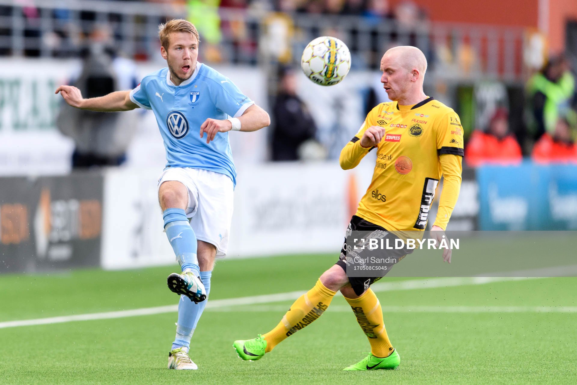 Malmö FFs Anton Tinnerholm och Elfsborgs Simon Lundevall