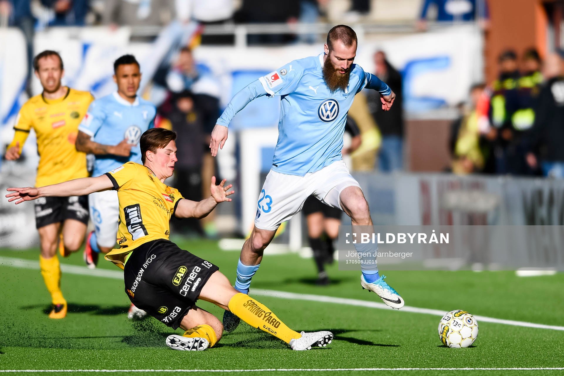 Malmö FFs Jo Inge Berget och Elfsborgs Simon Olsson