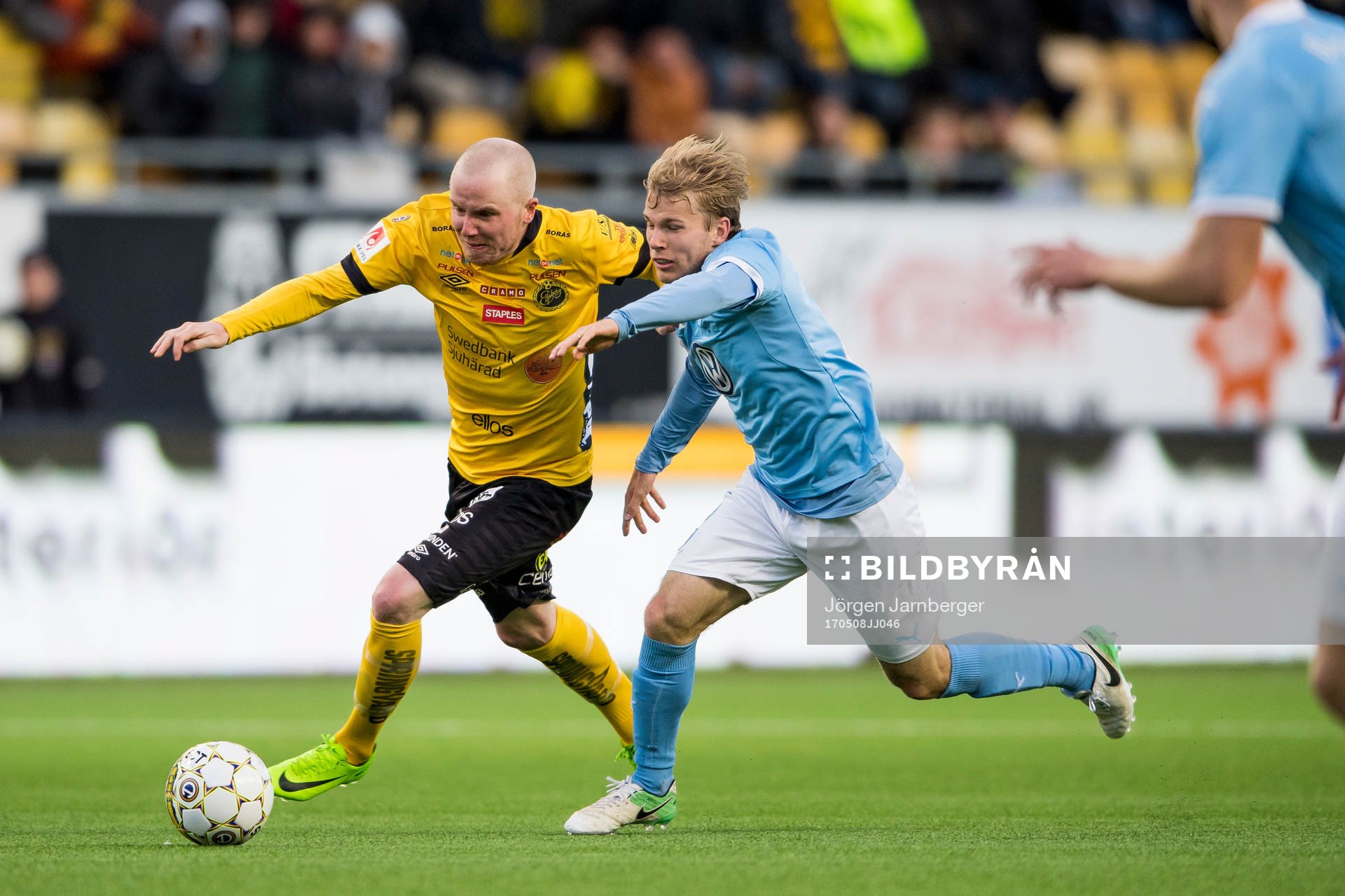 Elfsborgs Simon Lundevall och Malmö FFs Anton Tinnerholm