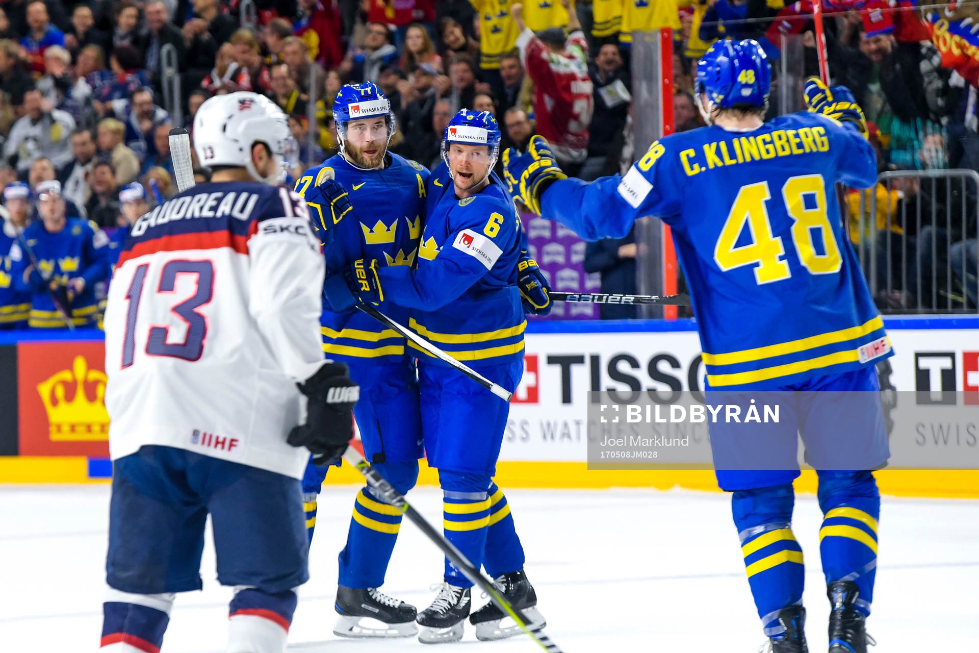 Sveriges Victor Hedman , Anton Strålman och Carl Klingberg