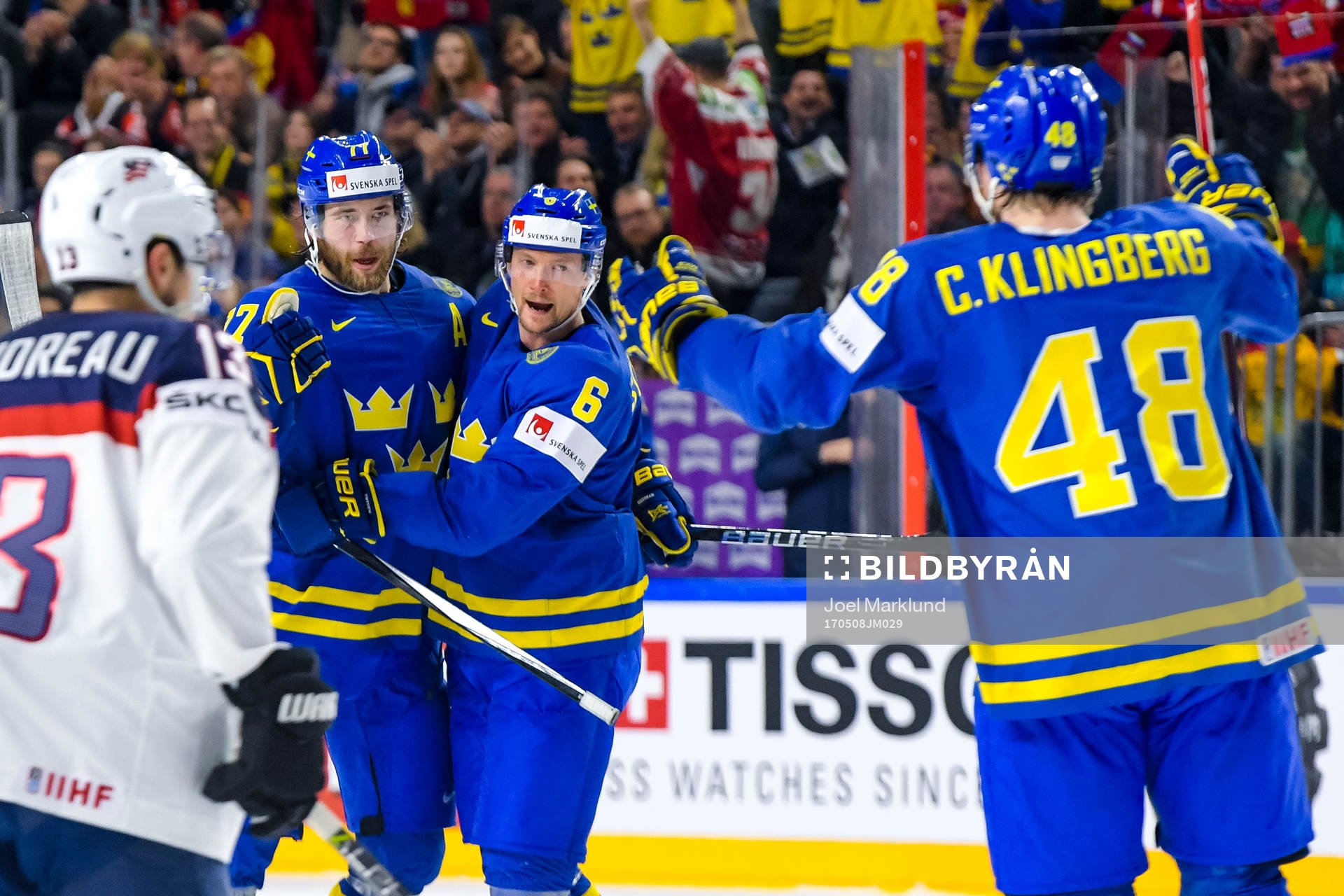 Sveriges Victor Hedman , Anton Strålman och Carl Klingberg