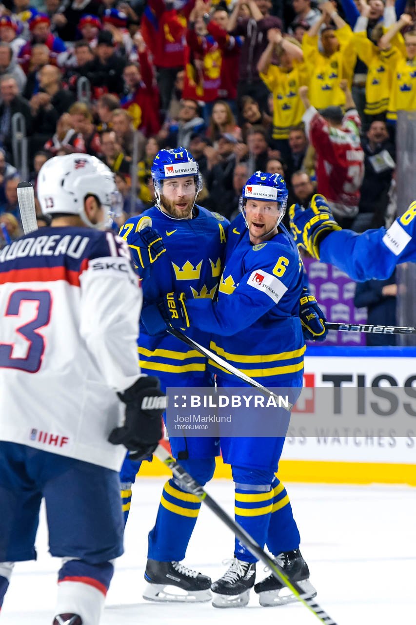 Sveriges Victor Hedman , Anton Strålman och Carl Klingberg