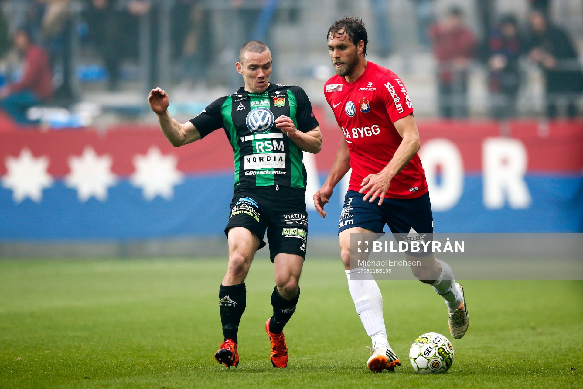 GAIS James Sinclair och Örgrytes Johan Elmander