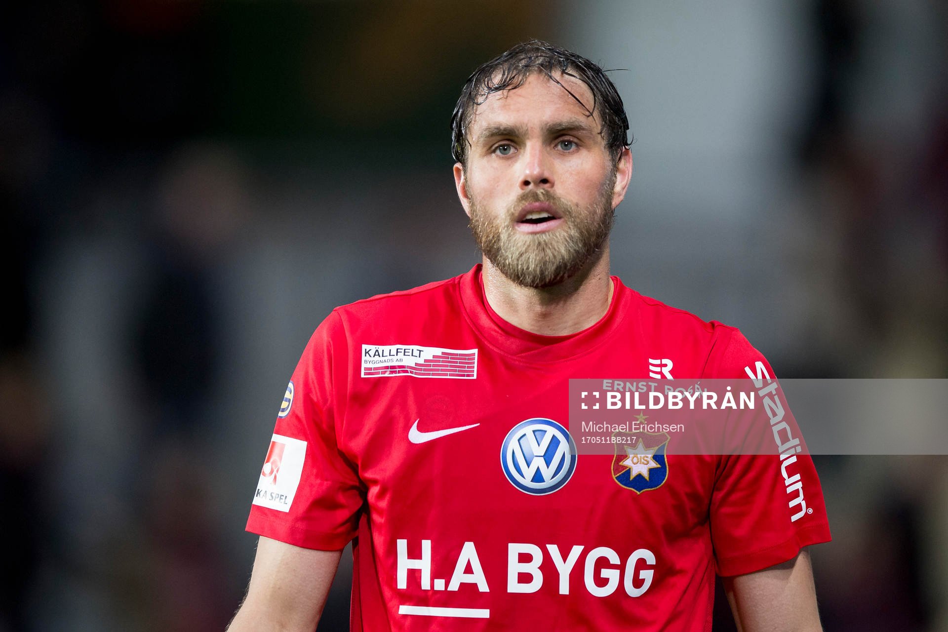 Örgrytes Johan Elmander efter fotbollsmatchen i Superettan mellan Örgryte och GAIS den 11 maj 2017 i Göteborg.