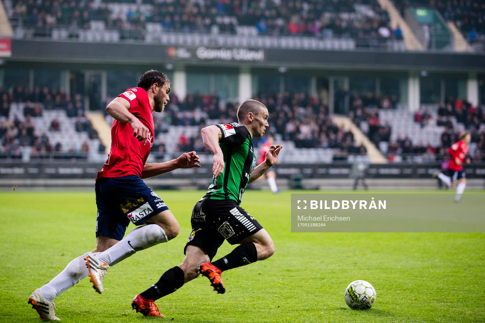 Örgrytes Johan Elmander och GAIS James Sinclair