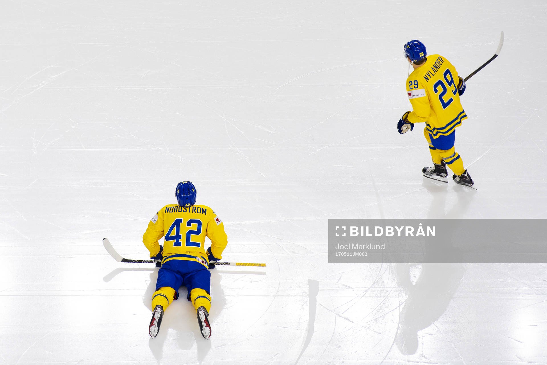 Sveriges Joakim Nordström och William Nylander värmer upp