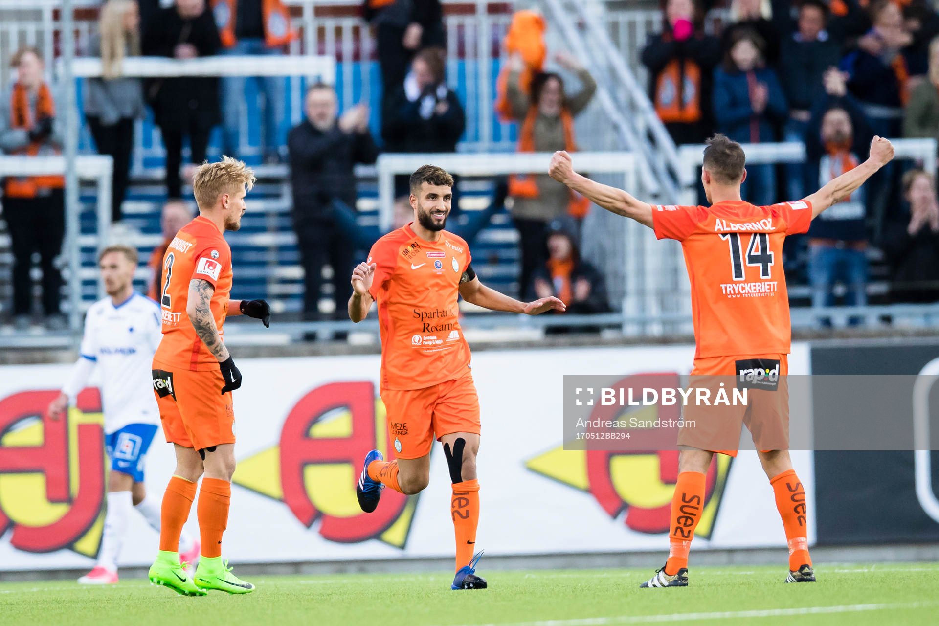 AFC Eskilstunas Omar Eddahri (m) reducerar till 1-2