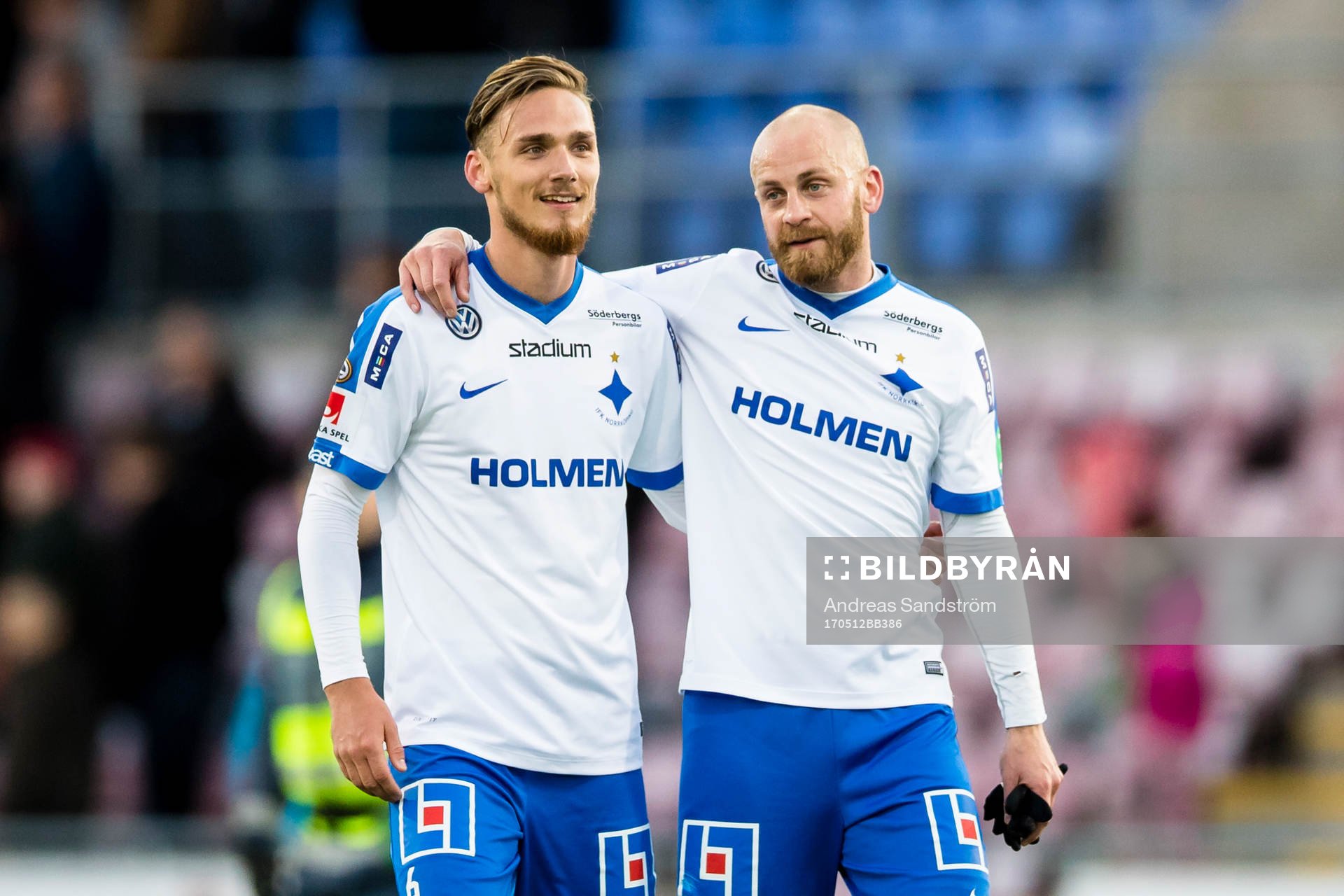 Norrköpings Linus Wahlqvist (v), Daniel Sjölund (h)