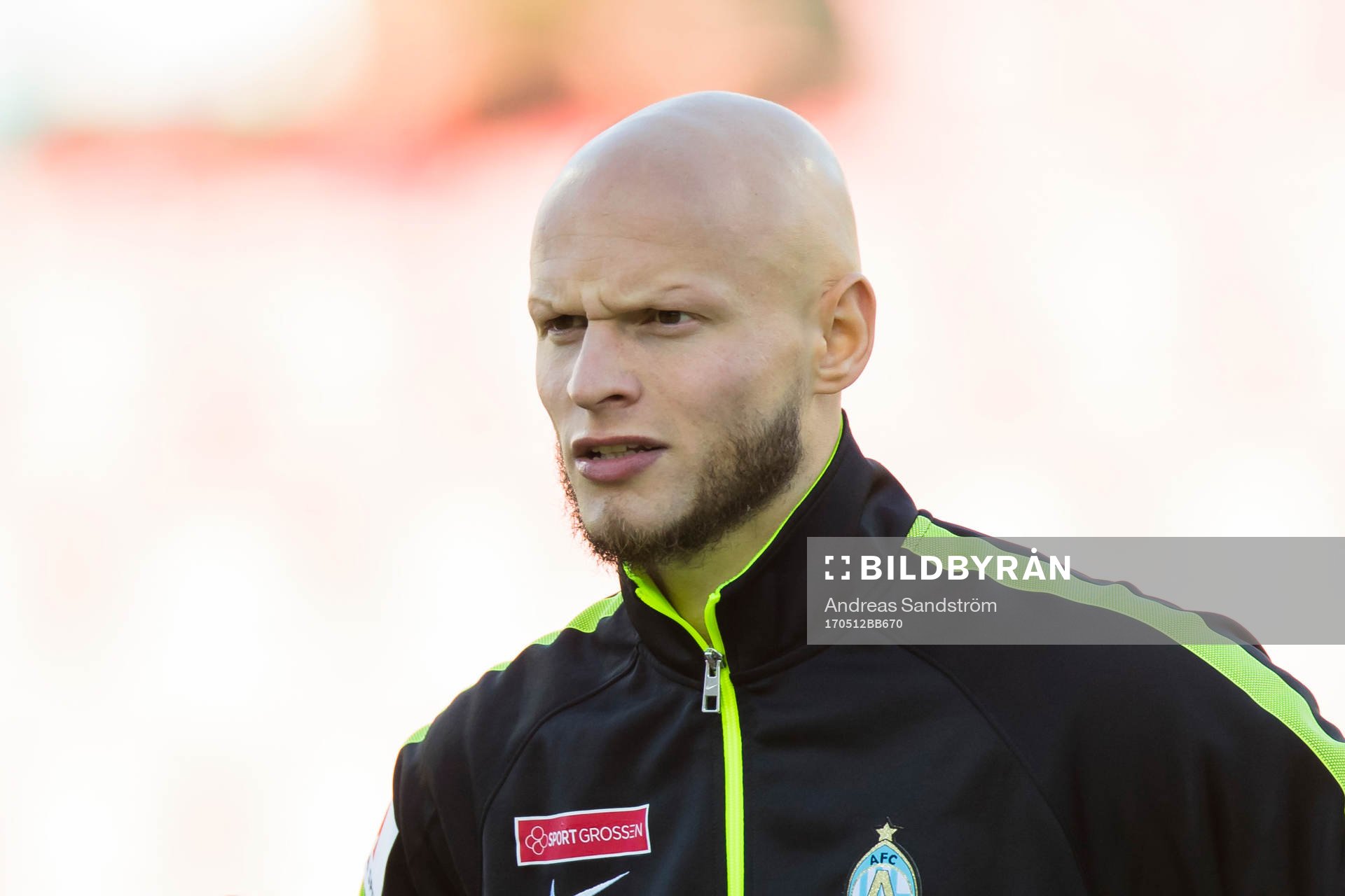 AFC Eskilstunas Zourab Tsisaridze inför fotbollsmatchen i Allsvenskan mellan AFC Eskilstuna och Norrköping den 12 Maj 2017 i Eskilstuna.