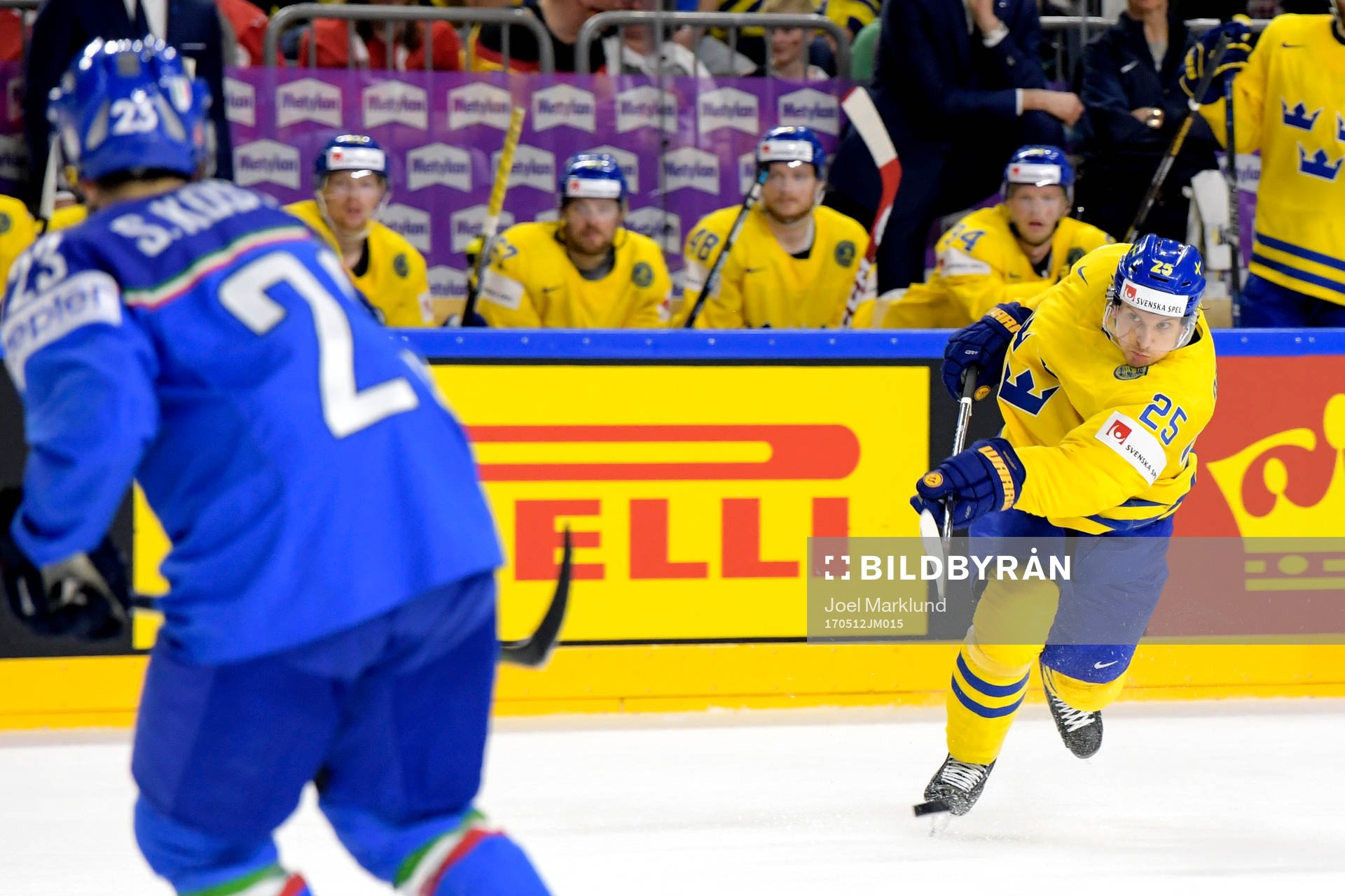 Sveriges Jonas Brodin gör 3-1