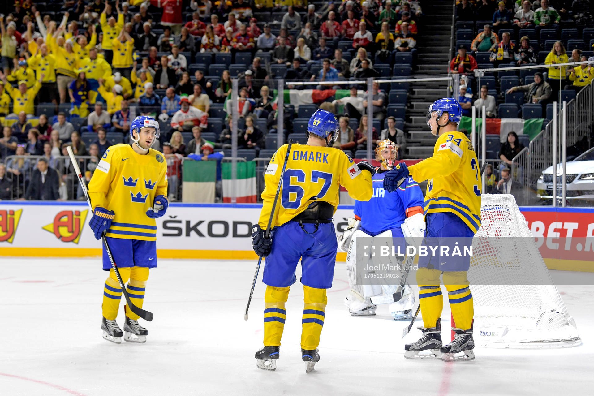 Sveriges Marcus Krüger, Linus Omark och Carl Söderberg