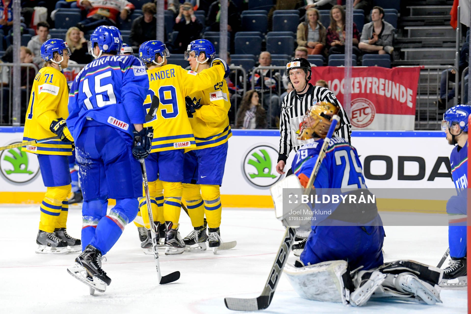 Sveriges William Karlsson, William Nylander och Joel