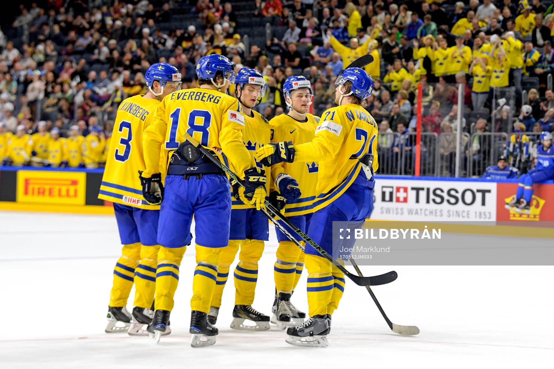Sveriges John Klingberg, Dennis Everberg, Philip Holm,