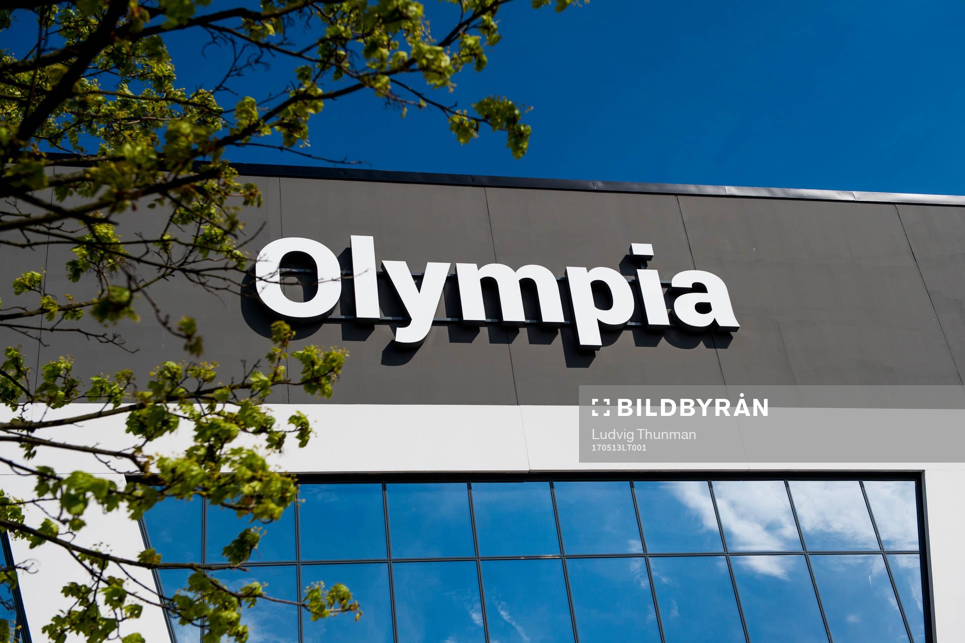 Exteriör över Olympia fotbollsarena i Helsingborg inför fotbollsmatchen i Superettan mellan Helsingborg och Frej den 13 maj 2017 i Helsingborg.