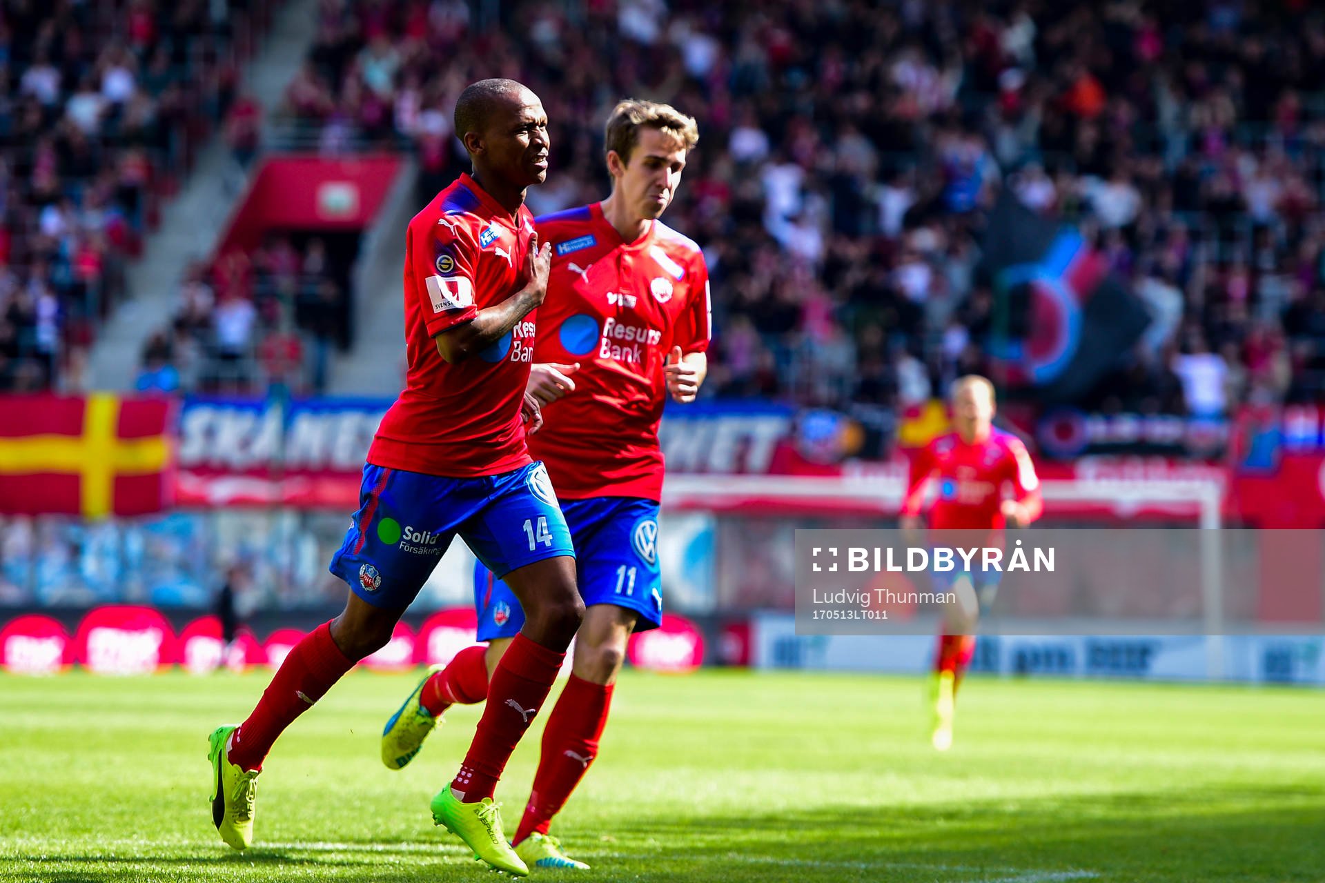 Helsingborgs Bradley Surprise Ralani jublar