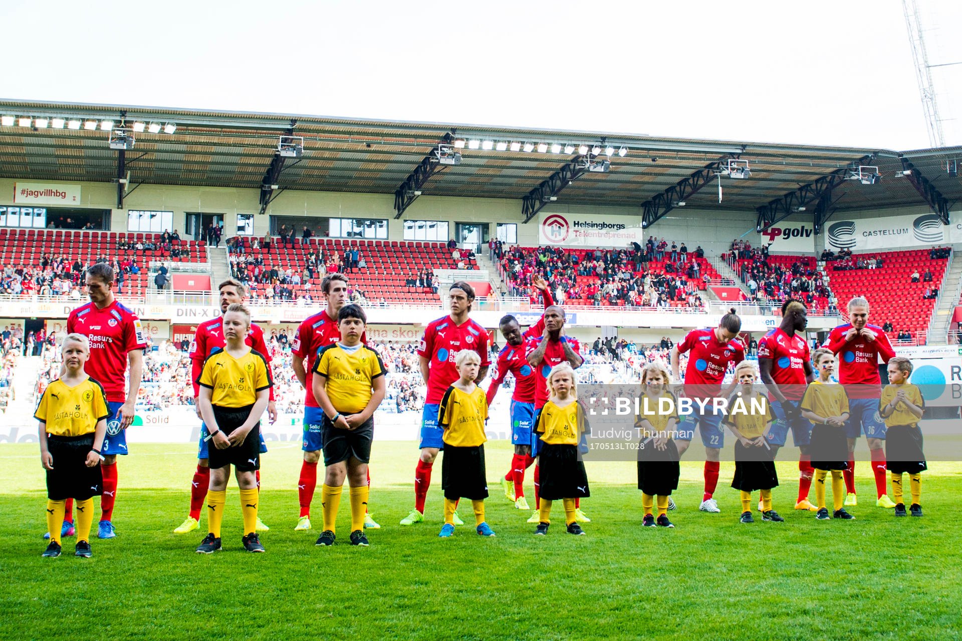 Helsingborgs spelare ställer upp