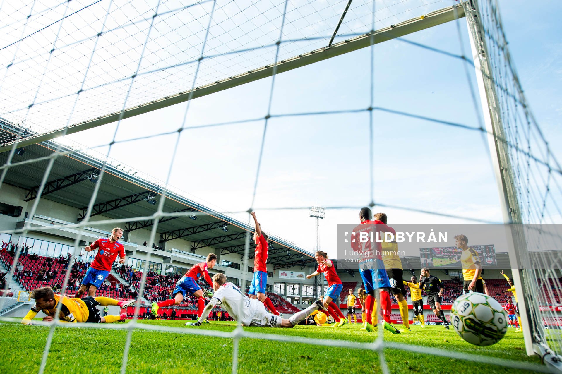 Helsingborgs spelare jublar
